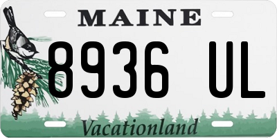 ME license plate 8936UL