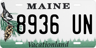ME license plate 8936UN