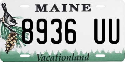 ME license plate 8936UU