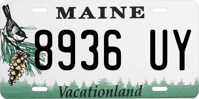 ME license plate 8936UY