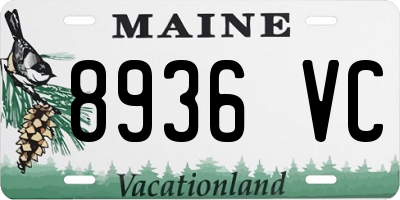ME license plate 8936VC