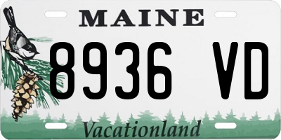ME license plate 8936VD