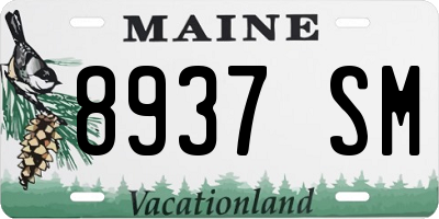 ME license plate 8937SM