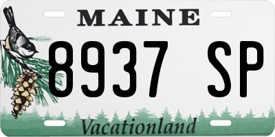 ME license plate 8937SP