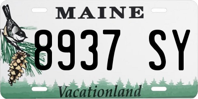 ME license plate 8937SY