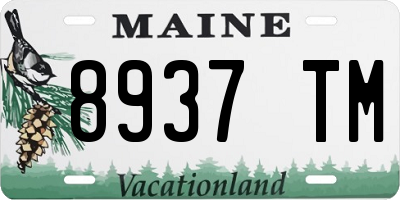 ME license plate 8937TM
