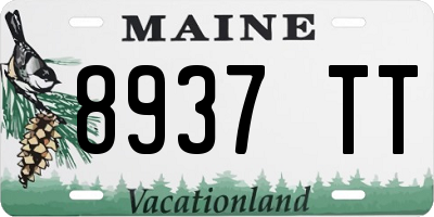 ME license plate 8937TT