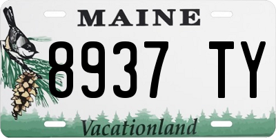 ME license plate 8937TY