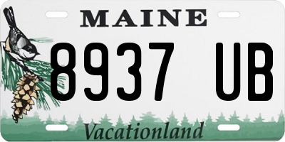 ME license plate 8937UB