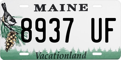 ME license plate 8937UF
