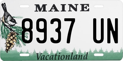 ME license plate 8937UN