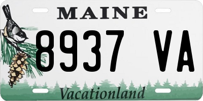 ME license plate 8937VA