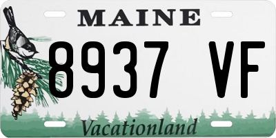 ME license plate 8937VF