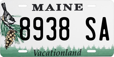 ME license plate 8938SA