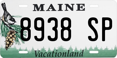 ME license plate 8938SP