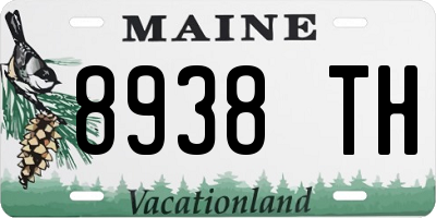 ME license plate 8938TH
