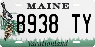 ME license plate 8938TY
