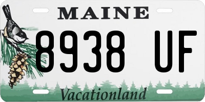 ME license plate 8938UF