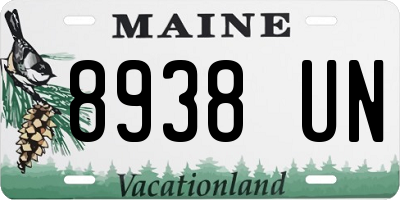 ME license plate 8938UN