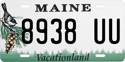 ME license plate 8938UU