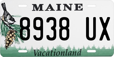 ME license plate 8938UX