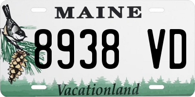 ME license plate 8938VD