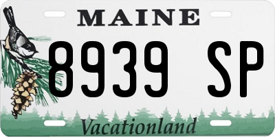 ME license plate 8939SP