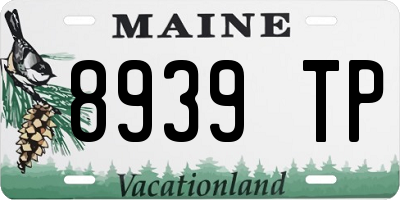 ME license plate 8939TP