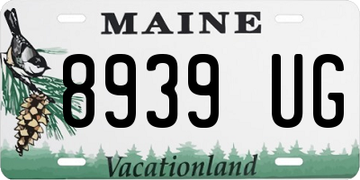ME license plate 8939UG