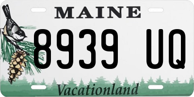 ME license plate 8939UQ