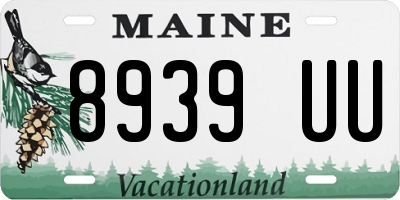 ME license plate 8939UU