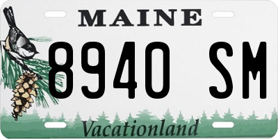 ME license plate 8940SM