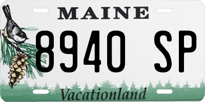ME license plate 8940SP
