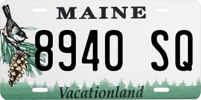 ME license plate 8940SQ
