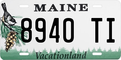 ME license plate 8940TI
