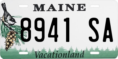 ME license plate 8941SA