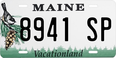 ME license plate 8941SP