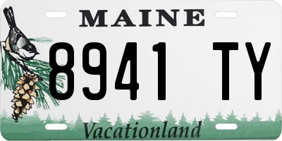 ME license plate 8941TY