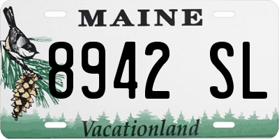 ME license plate 8942SL