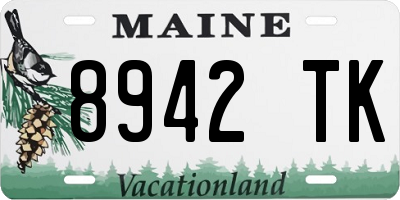 ME license plate 8942TK