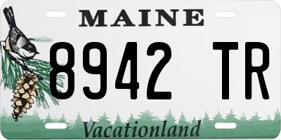 ME license plate 8942TR