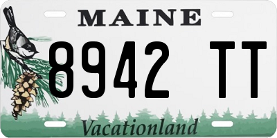 ME license plate 8942TT