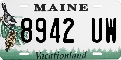 ME license plate 8942UW