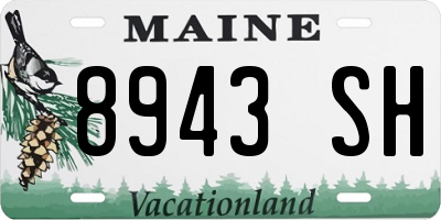 ME license plate 8943SH