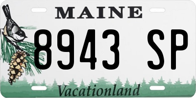 ME license plate 8943SP