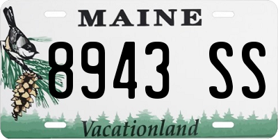 ME license plate 8943SS