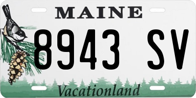 ME license plate 8943SV