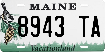 ME license plate 8943TA