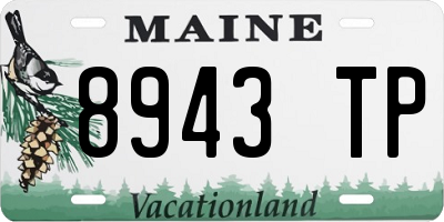 ME license plate 8943TP