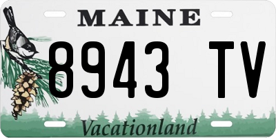 ME license plate 8943TV